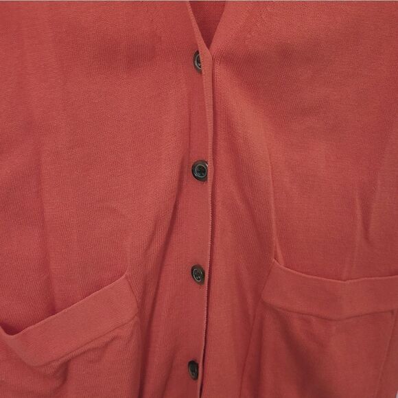 J.Crew Cotton Button Front Lightweight Cardigan in Orange Size XXS - Picture 5 of 6